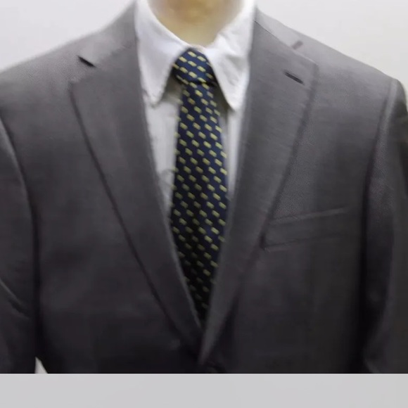 NWOT Jhane Barnes Men Blazer Wool Silk Gray Fitted 36R Lined 2 Buttons Sports - Picture 8 of 12